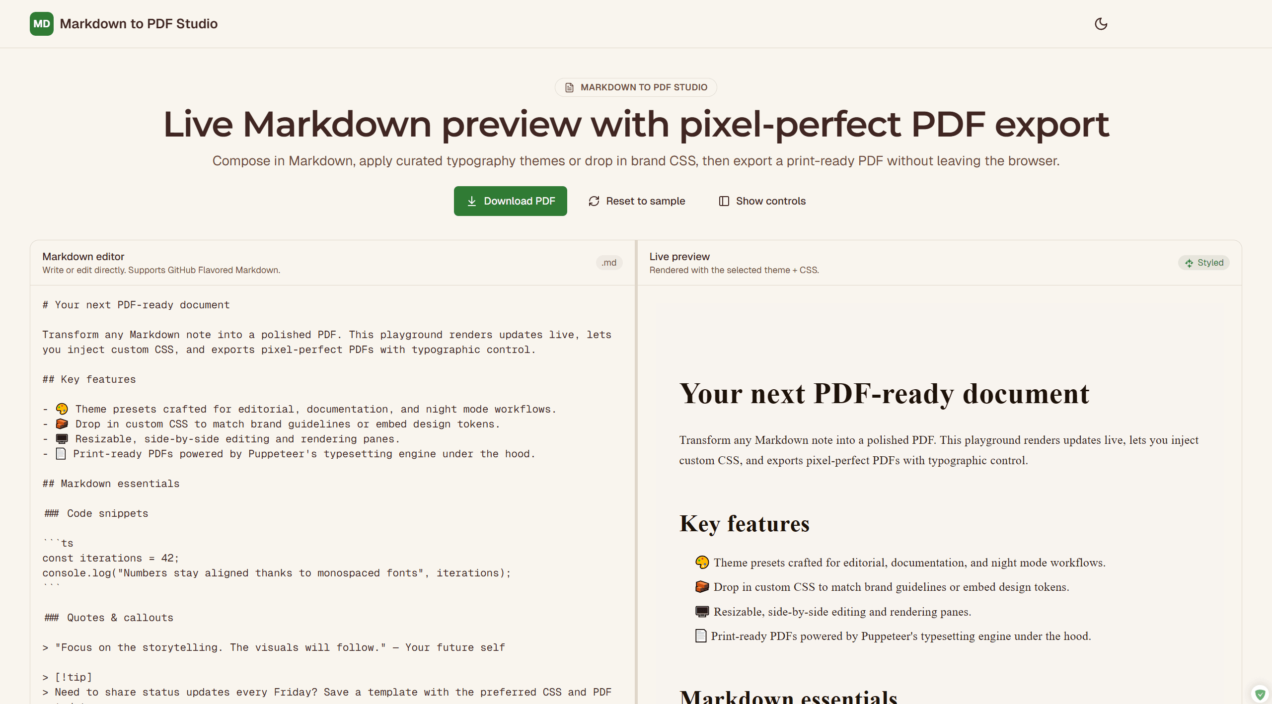 Markdown to PDF Converter - 2